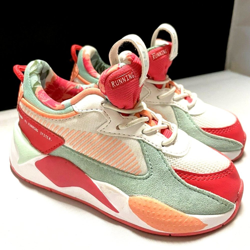 Puma Kids Girls Training Sneakers Running Shoes Toddler 13.5 RS-X Flower Aura 2